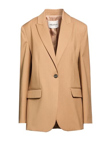 Woman Blazer Camel Size 10 Polyester, Virgin Wool, Elastane