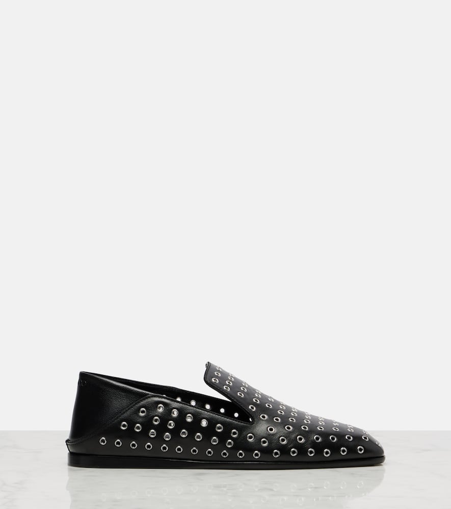 Eliot embellished leather slip-on shoes