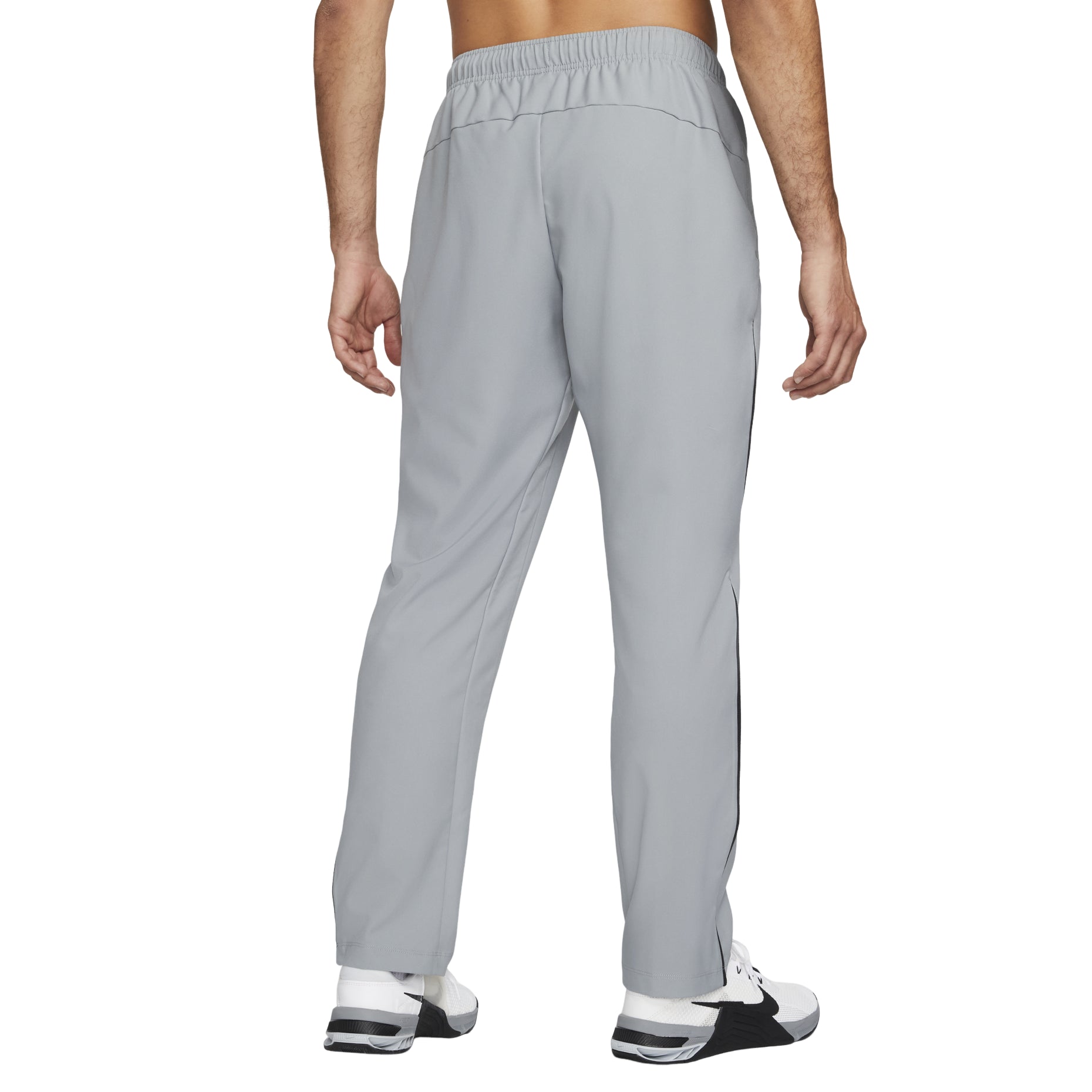 Men's Dri-FIT Solid Color Logo Straight Breathable Sports Pants/Trousers/Joggers Gray