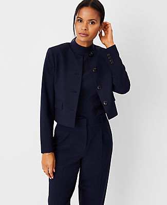 Ann Taylor The Crew Neck Jacket in Seasonless Stretch