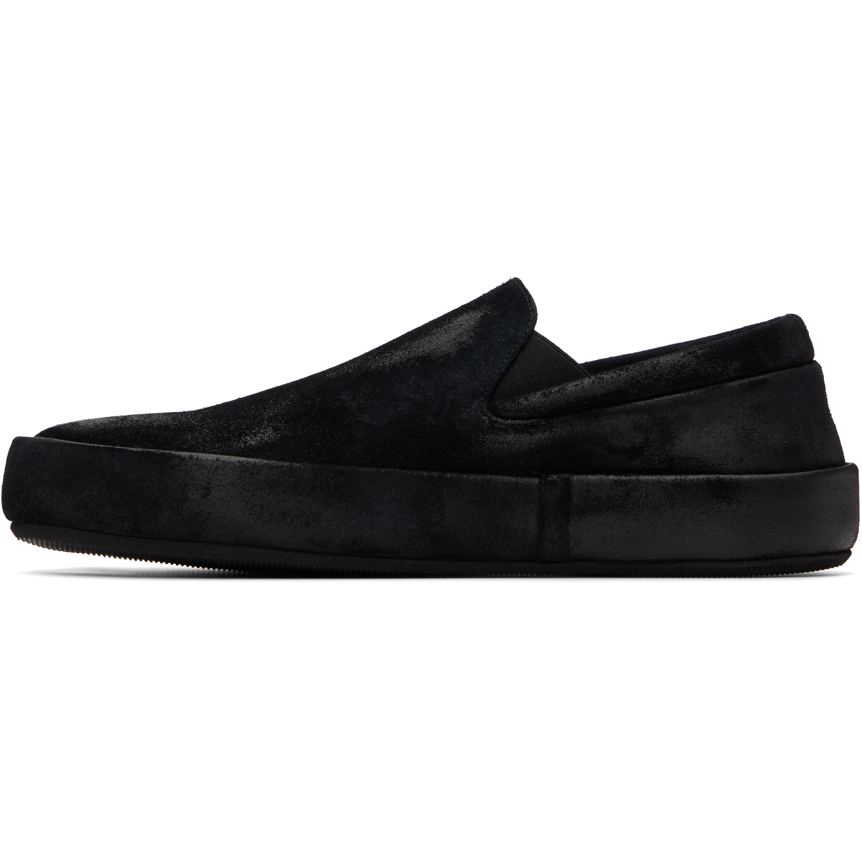 Black Cassapelle Leather Slip On Sneakers
