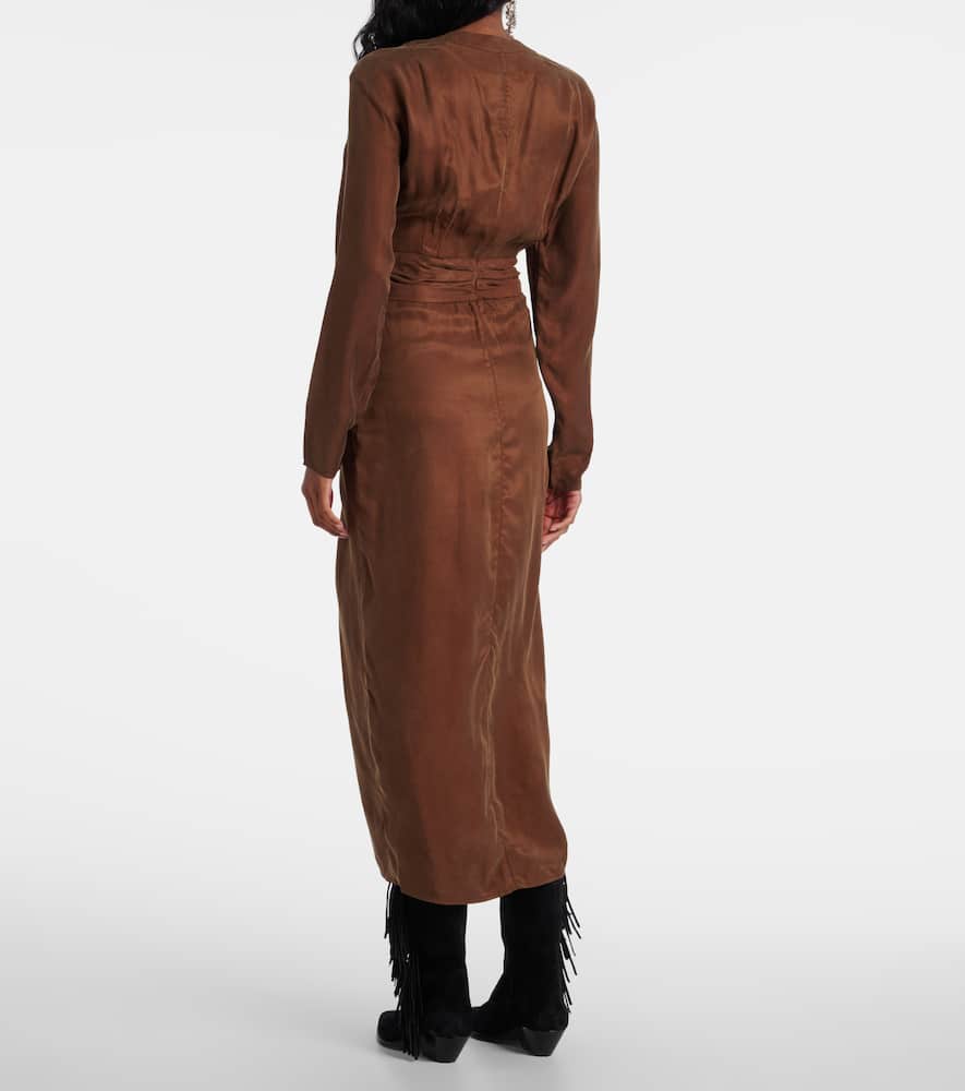 Draped midi dress
