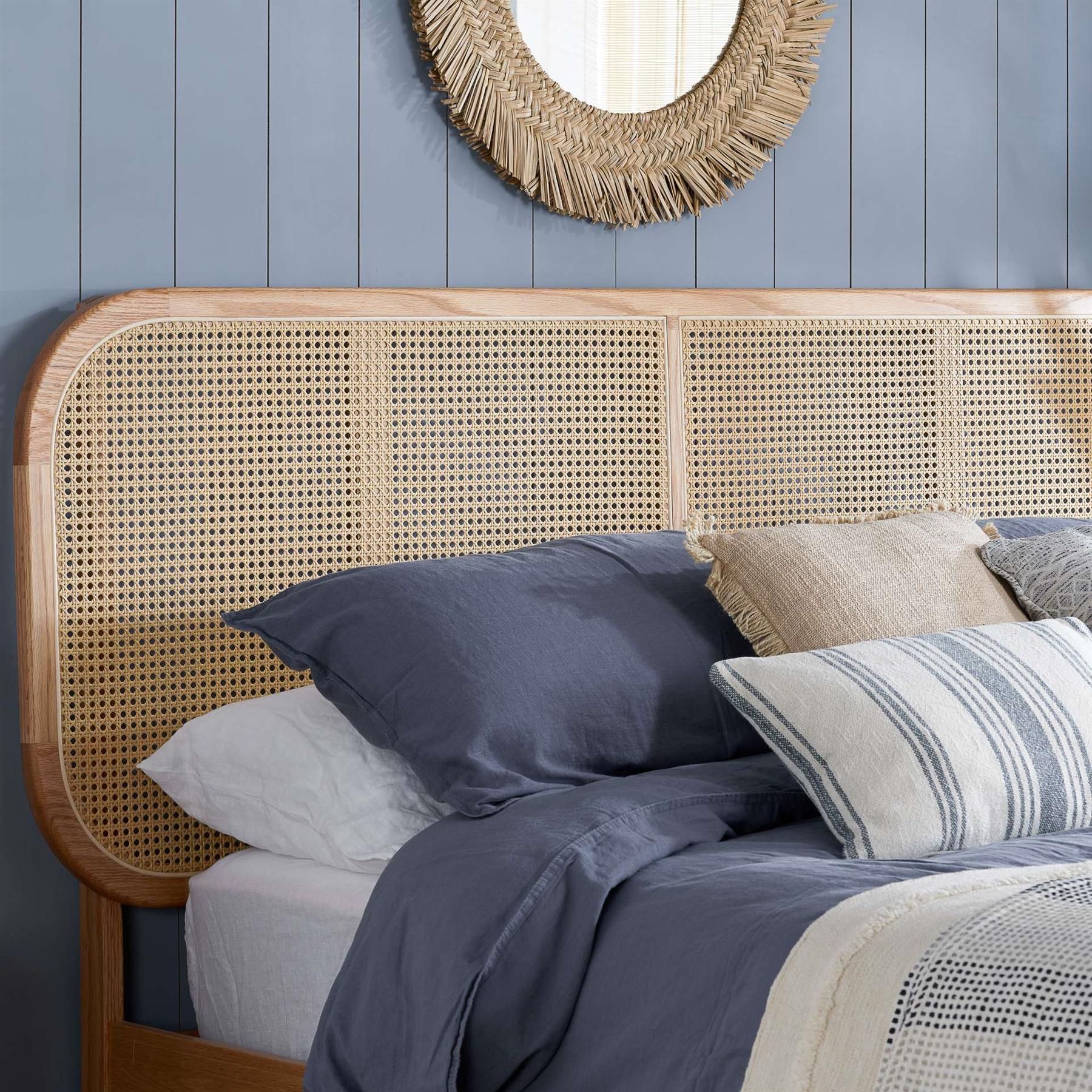 King Size Rattan Bed Frame Birlea Calibra Oak 5FT 150cm Bedstead