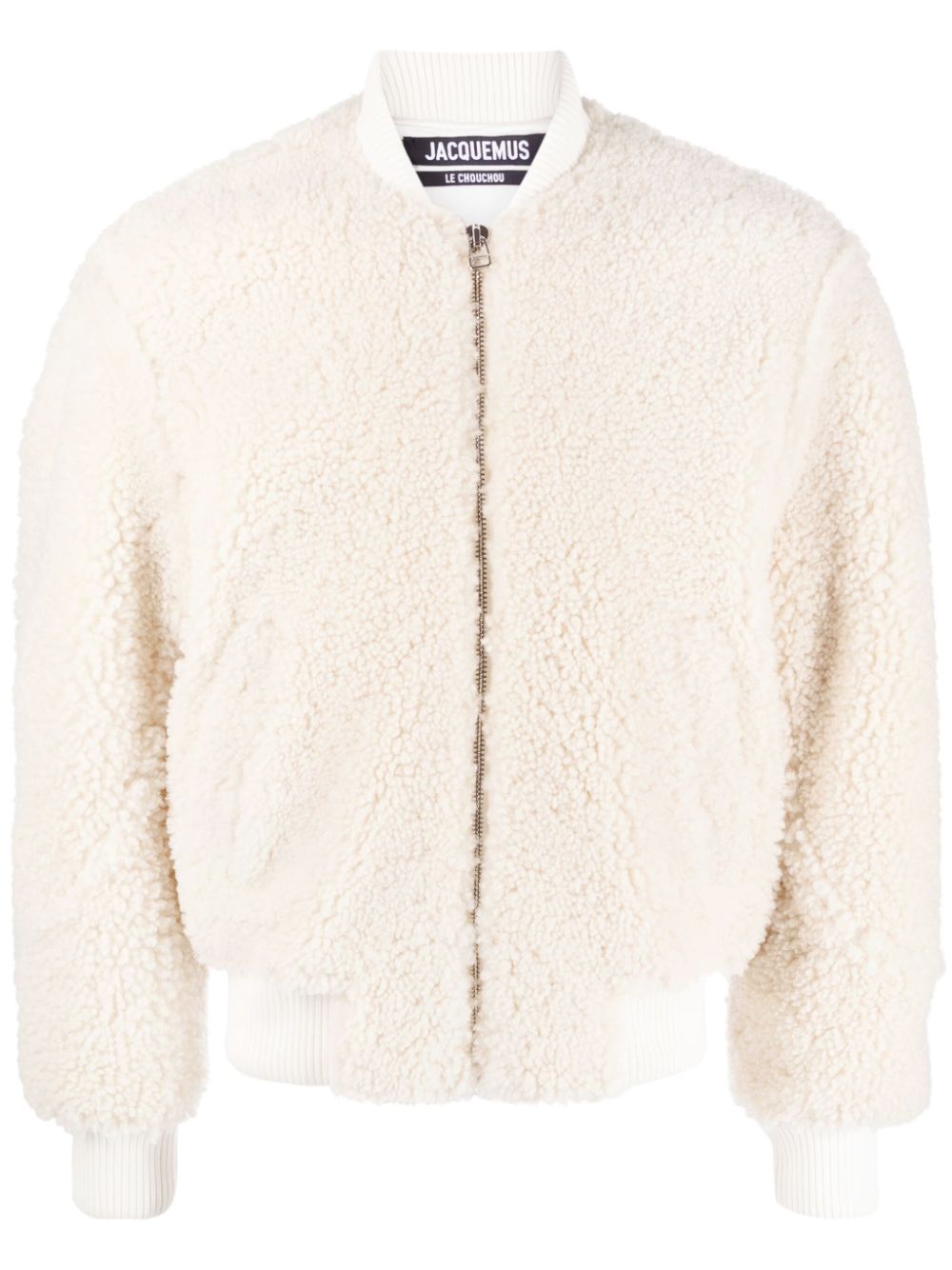 Le Blouson Pilou shearling bomber jacket - White