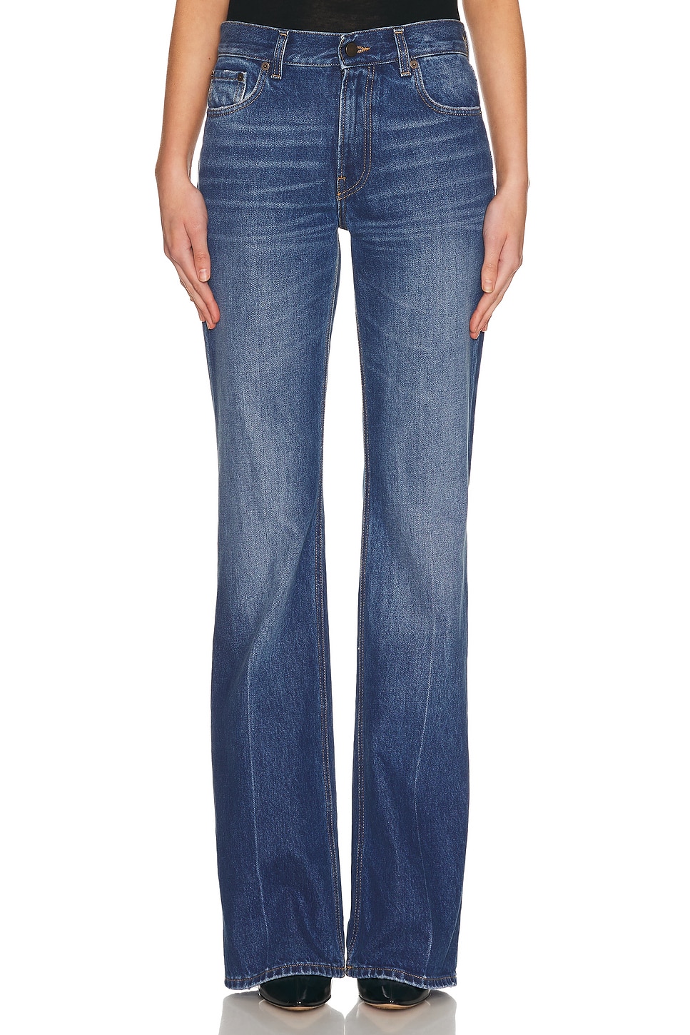 Haikure Flora Straight Leg in Real Blue - Blue. 23 also , 25, 27, 28