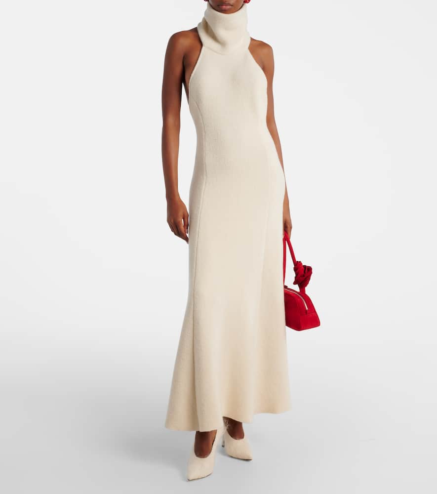 Wool, silk, and cashmere maxi dress