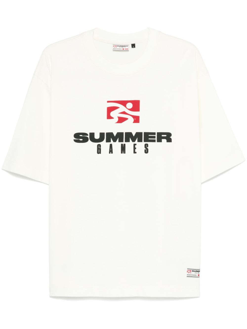Logo-print T-shirt - Neutrals