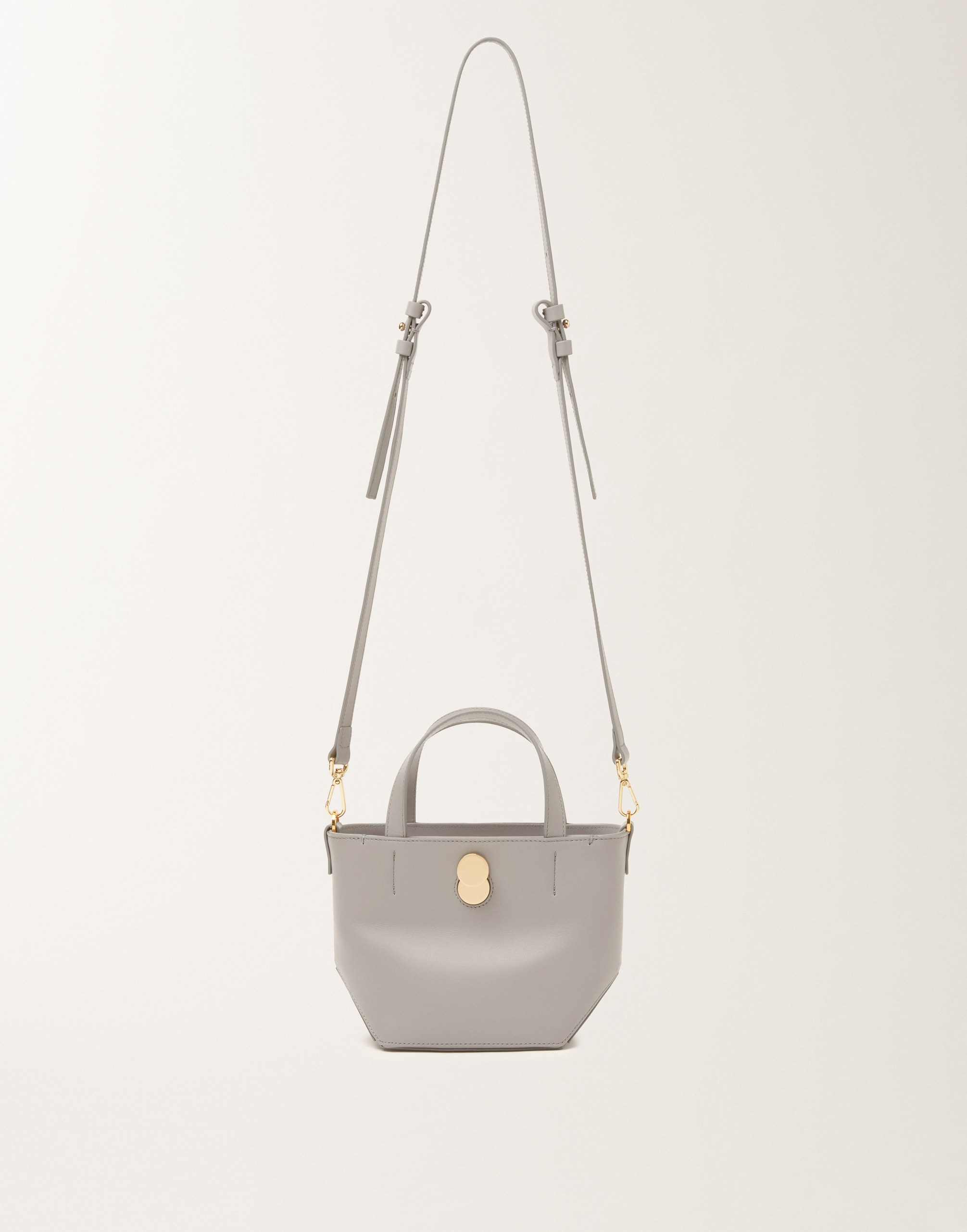 Eclissi mini tote bag in nappa calfskin leather, shadow