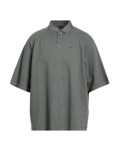 Man Polo shirt Grey Size XL Cotton, Polyester, Elastane