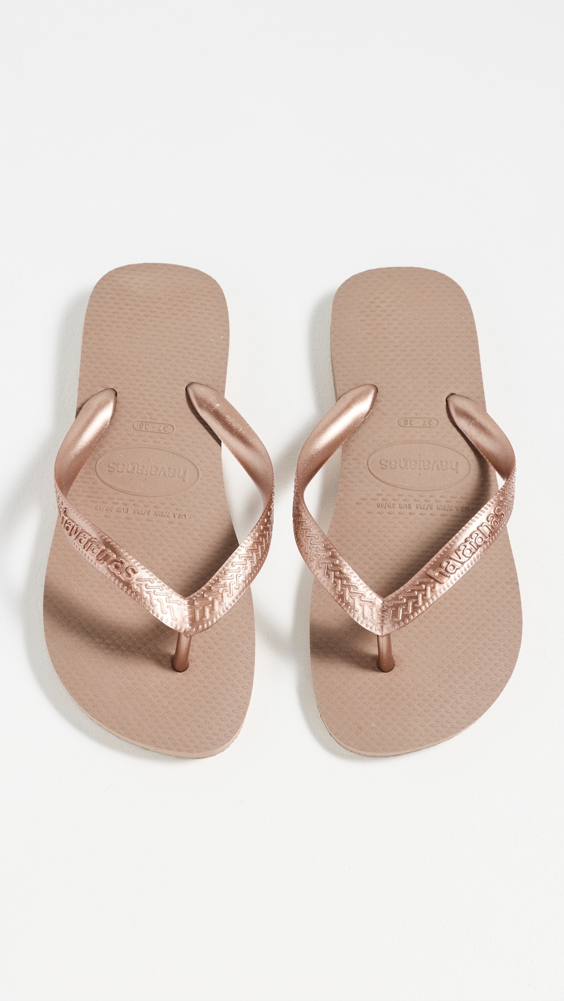 Top Tiras Sandals Rose Gold