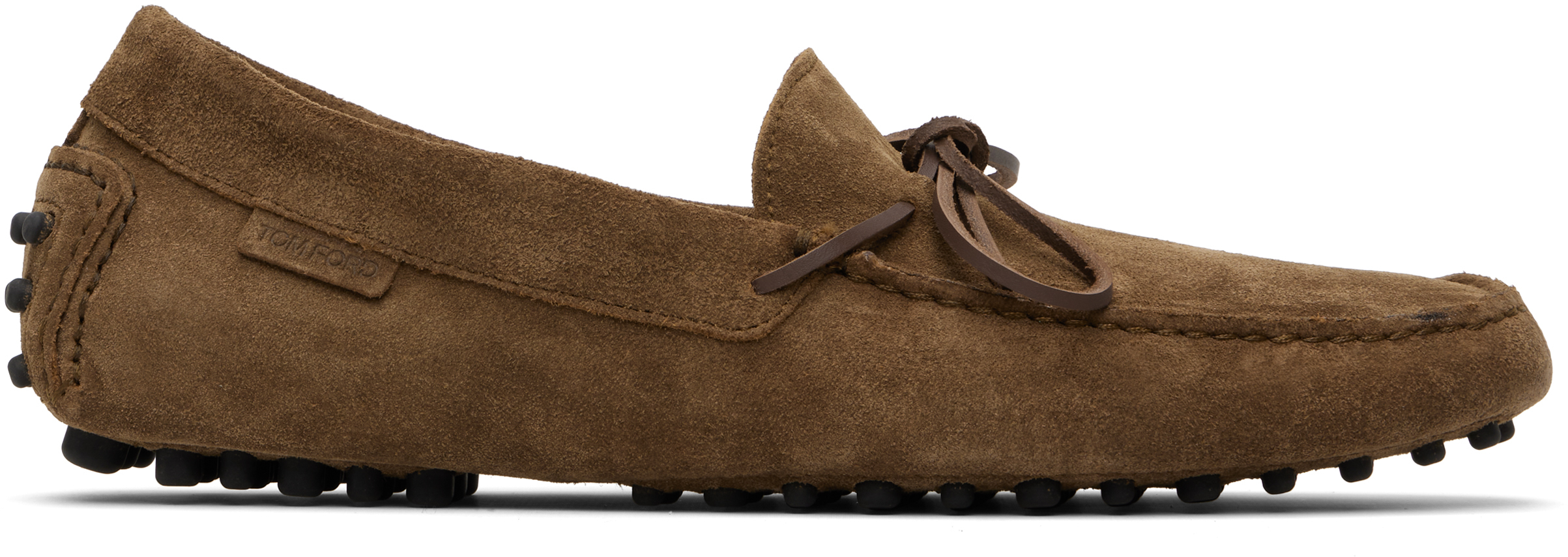 Taupe Rod Suede Loafers