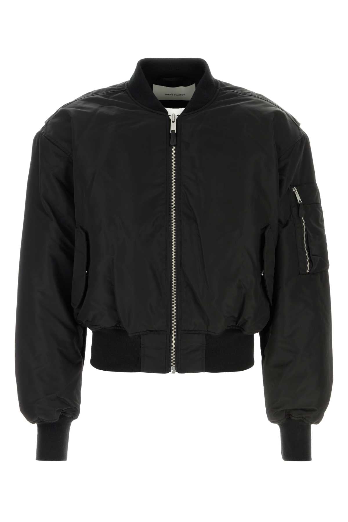 Broad Bomber Jacket — Black