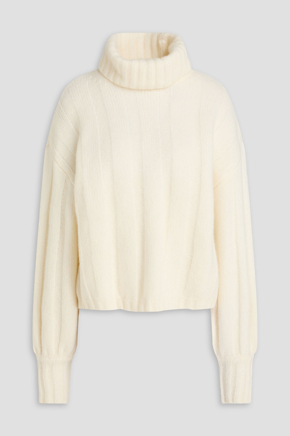 Roselia ribbed wool-blend turtleneck sweater - White - L