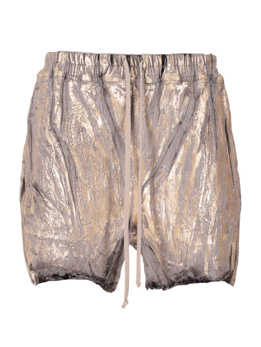 Gold Textured Shorts