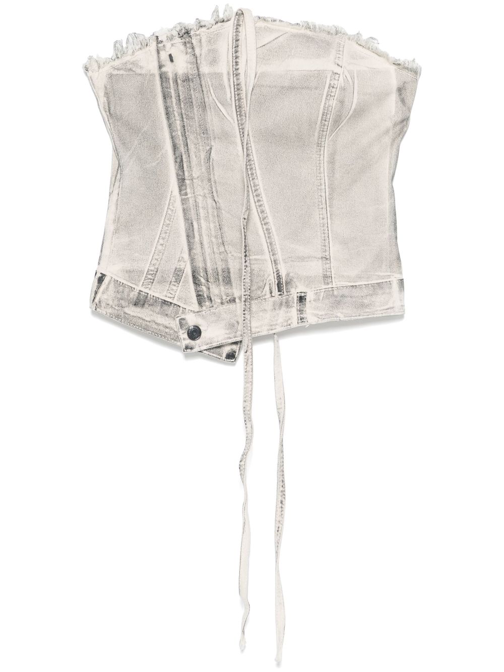 Denim tube top - White