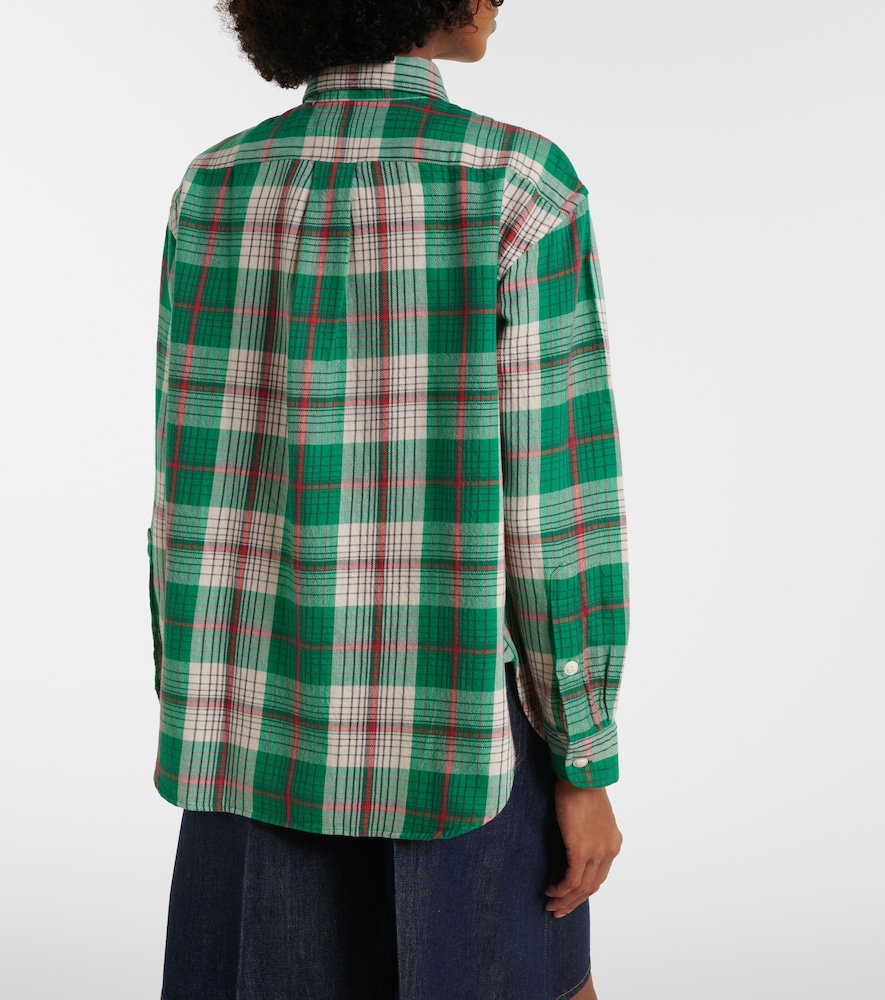 Plaid cotton twill shirt