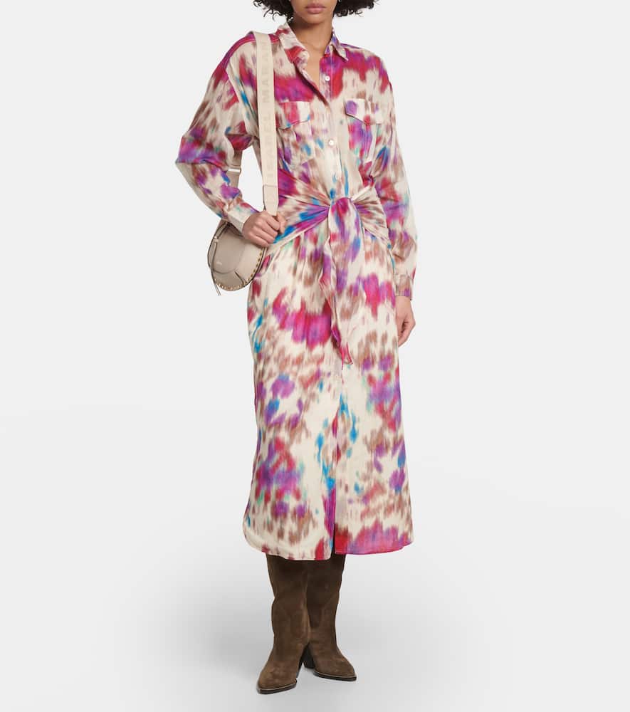 Marant Etoile Nesly printed cotton shirt dress