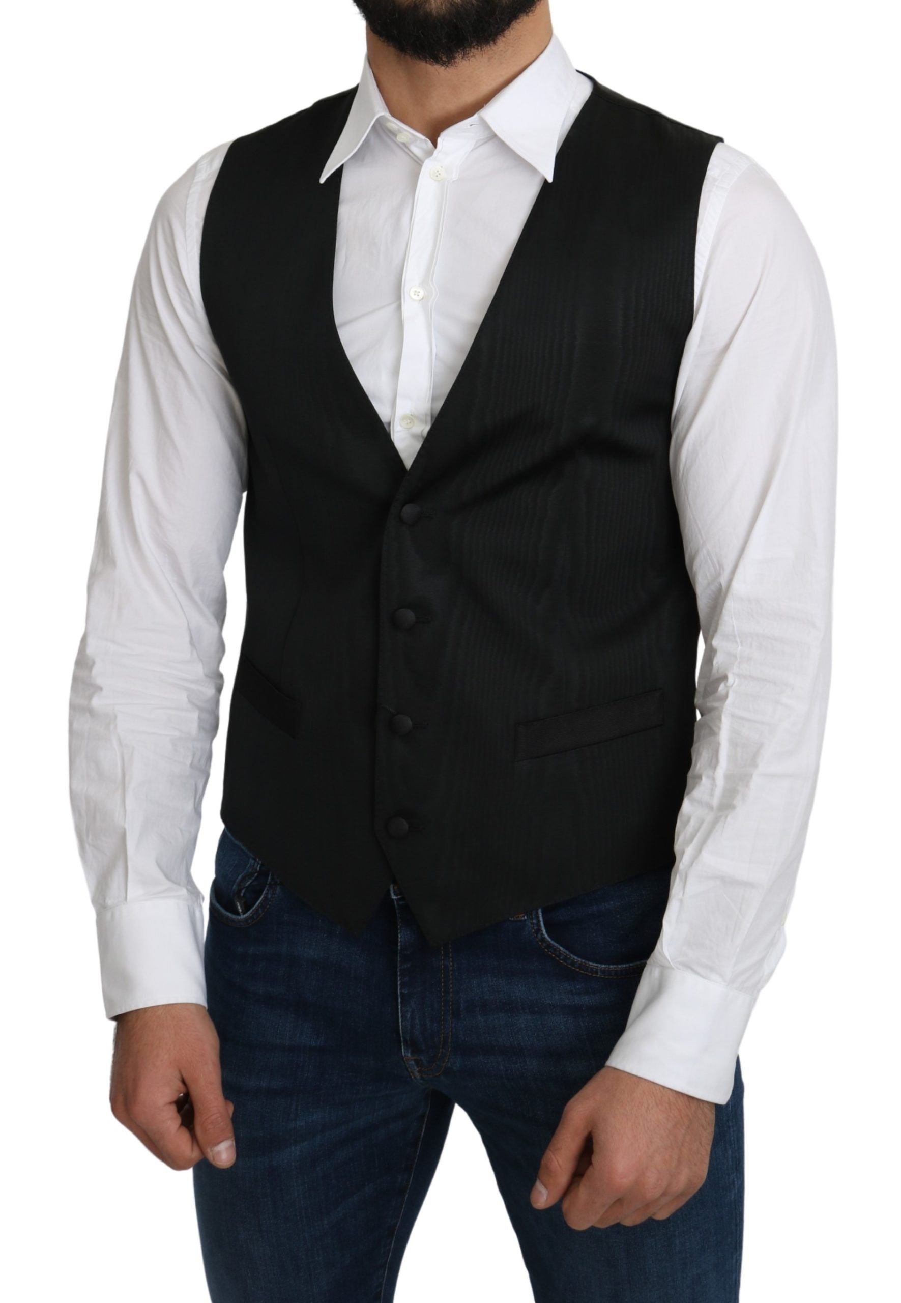 Silk Formal Vest — Gray