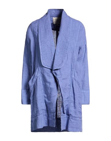 Woman Overcoat & Trench Coat Light blue Size 2 Linen