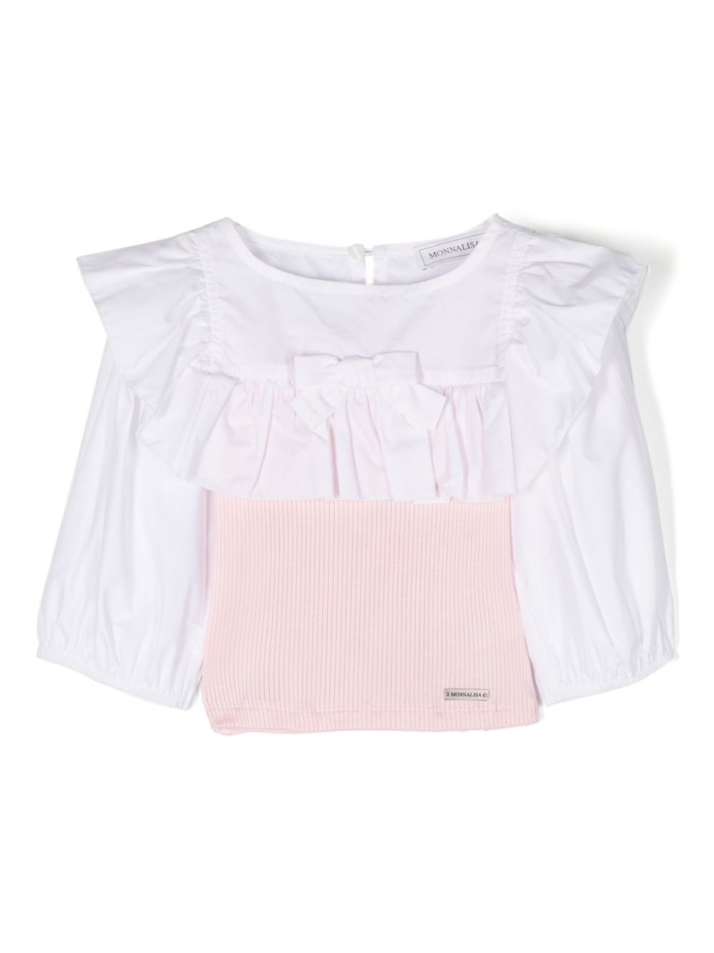Panelled ruffled blouse - Pink