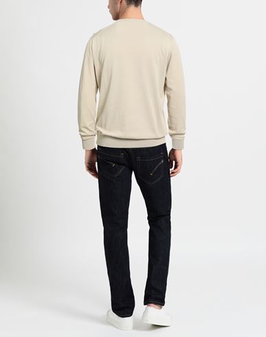Man Sweater Beige Size 50 Cotton