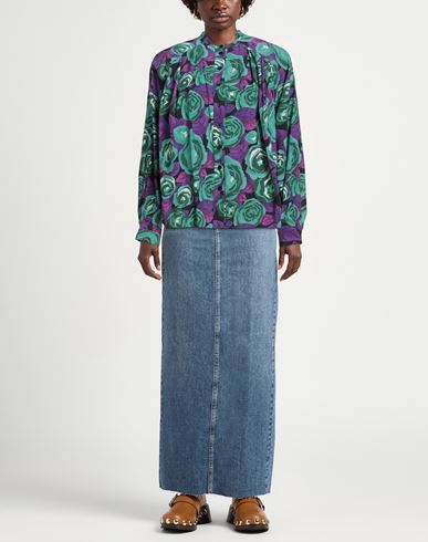 Woman Shirt Purple Size M Rayon, Polyester