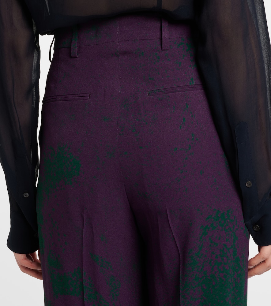 Printed wide-leg pants