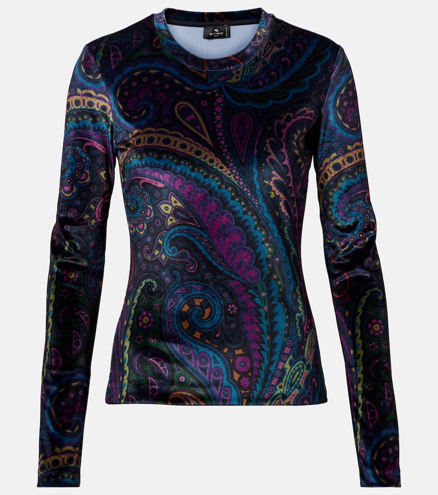 Paisley jersey top