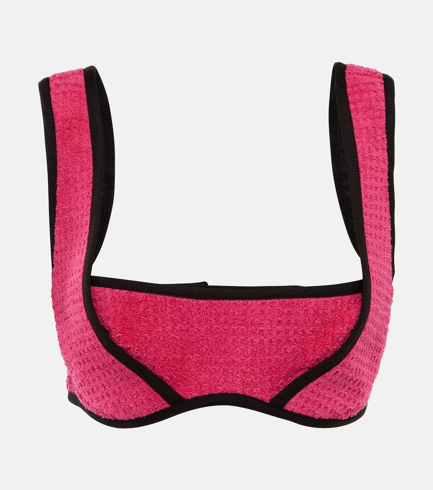 Jacquard cotton bra top
