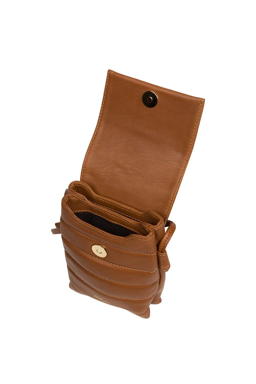 Pure Luxuries London Women's 'Lilian' Nappa Leather Cross Body Phone Bag in Tan