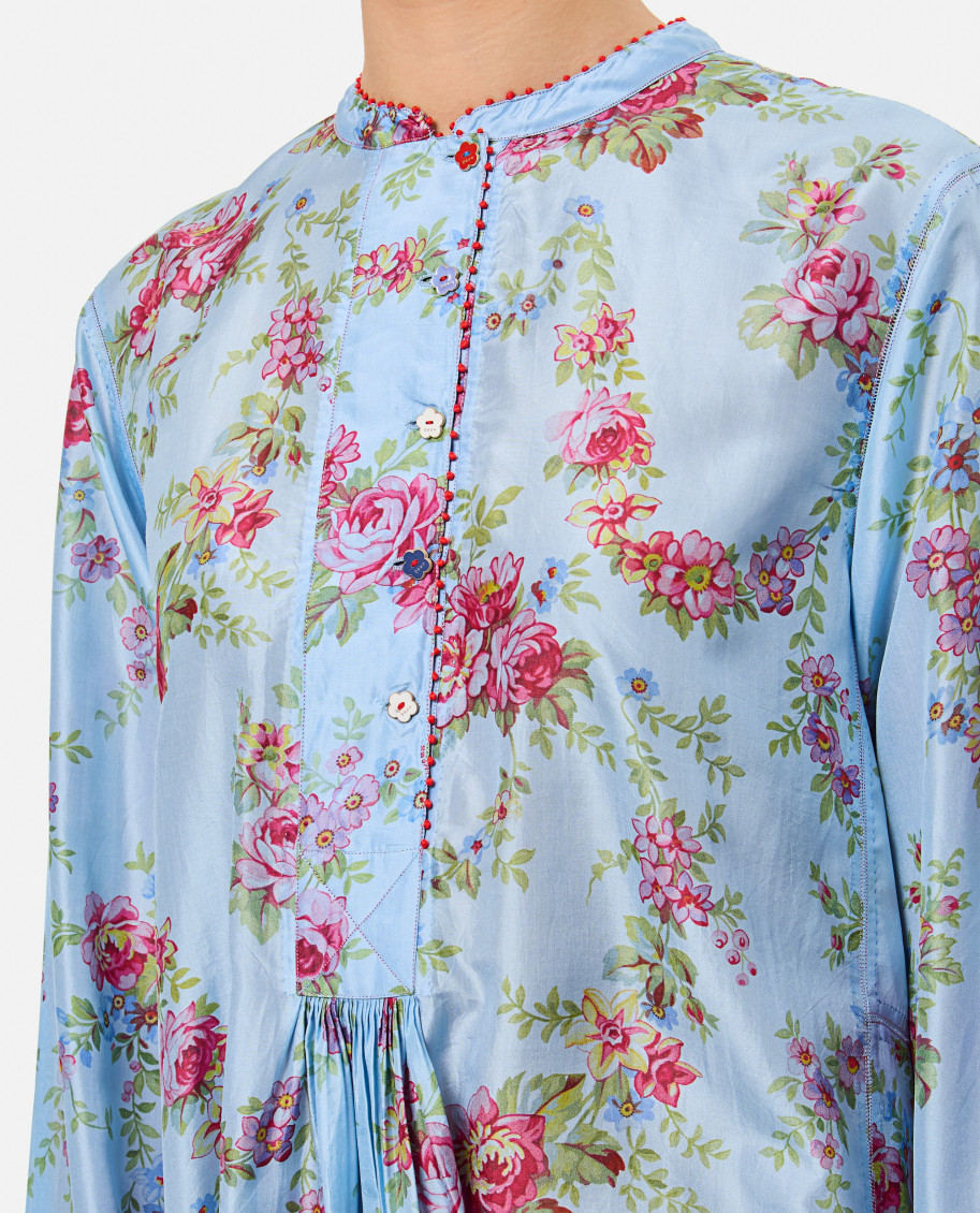 Sky Blue Printed Dress