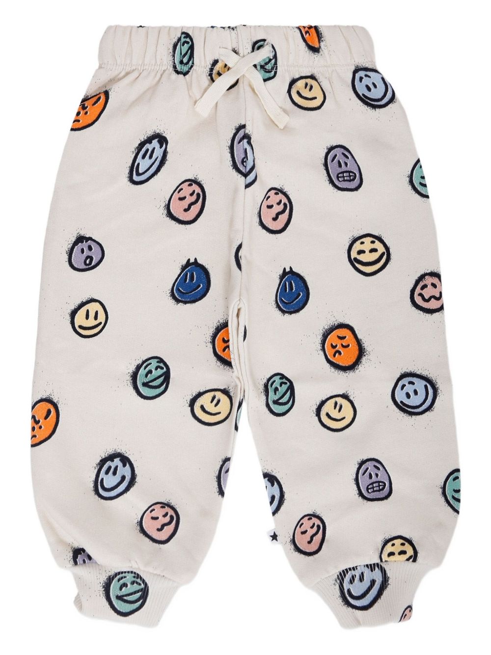 Smiley-face track pants - Grey