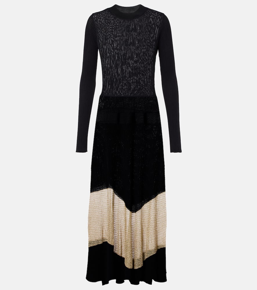 Roanne knitted lamé maxi dress