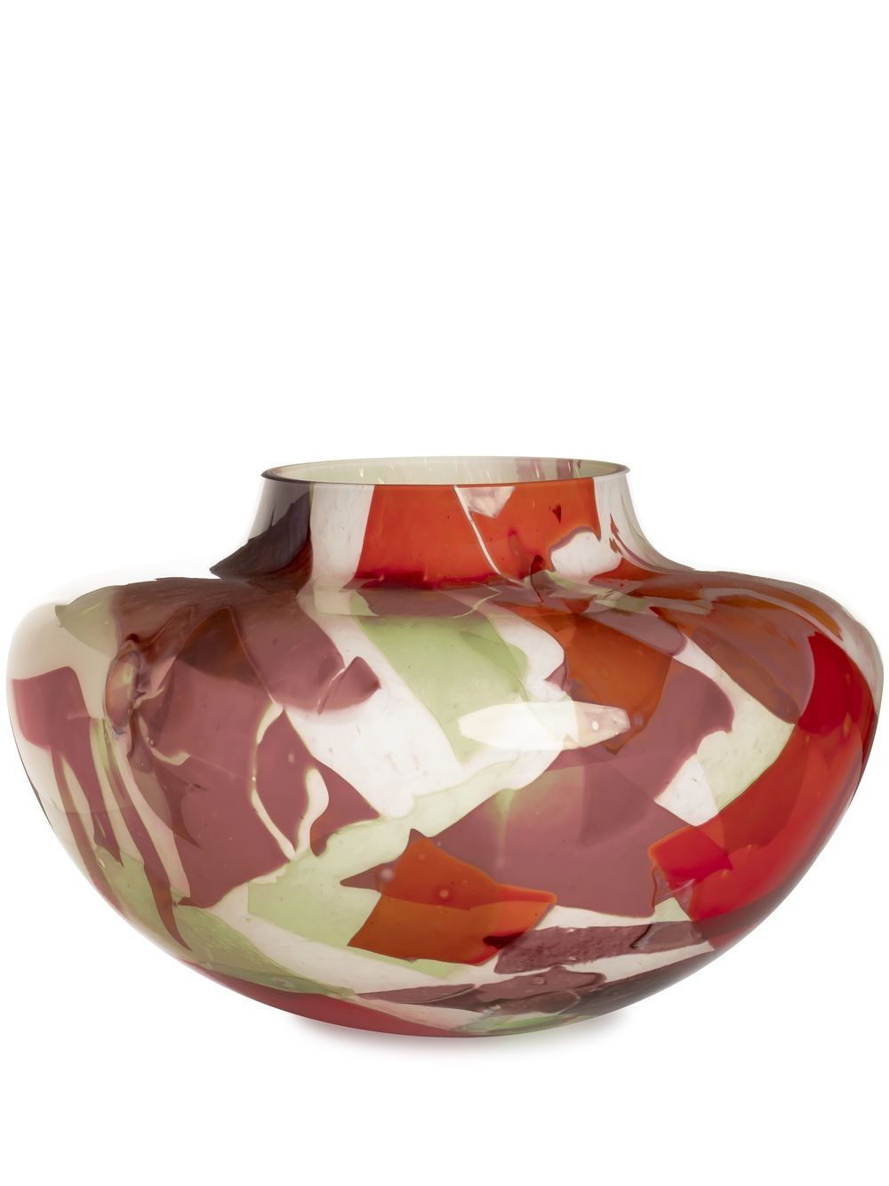 Nougat Spring Olla Murano glass vase - Red