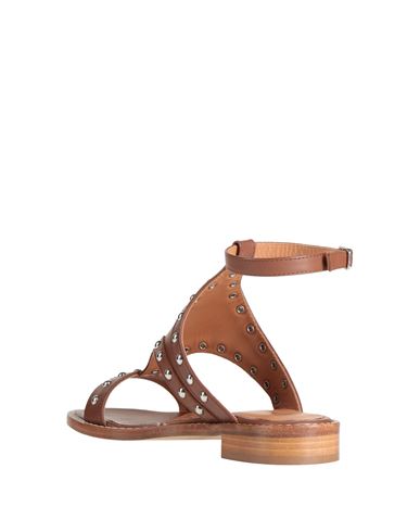Woman Sandals Tan Size 7 Leather