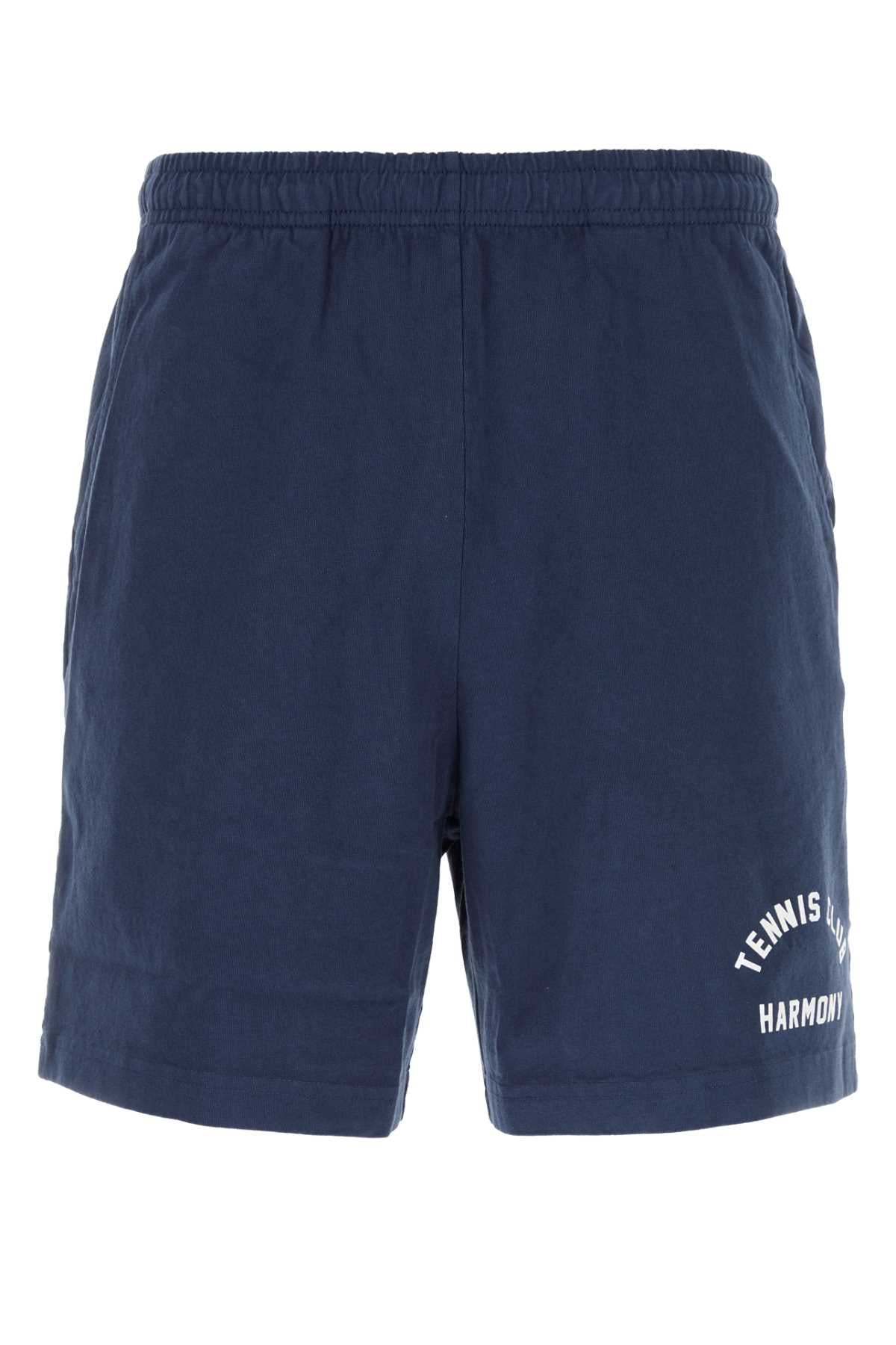 Cotton Bermuda Shorts — Navy