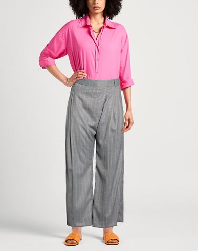 Woman Pants Grey Size 4 Wool, Recycled polyester, EcoVero viscose