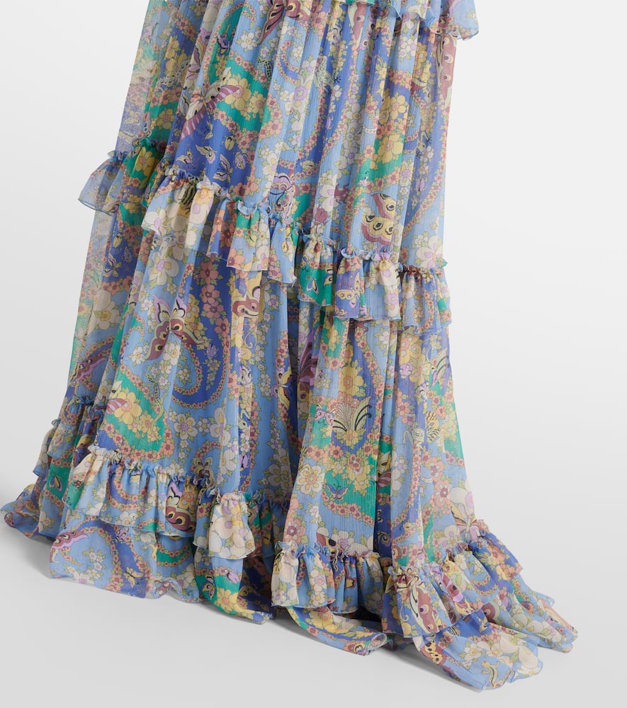Floral silk gown