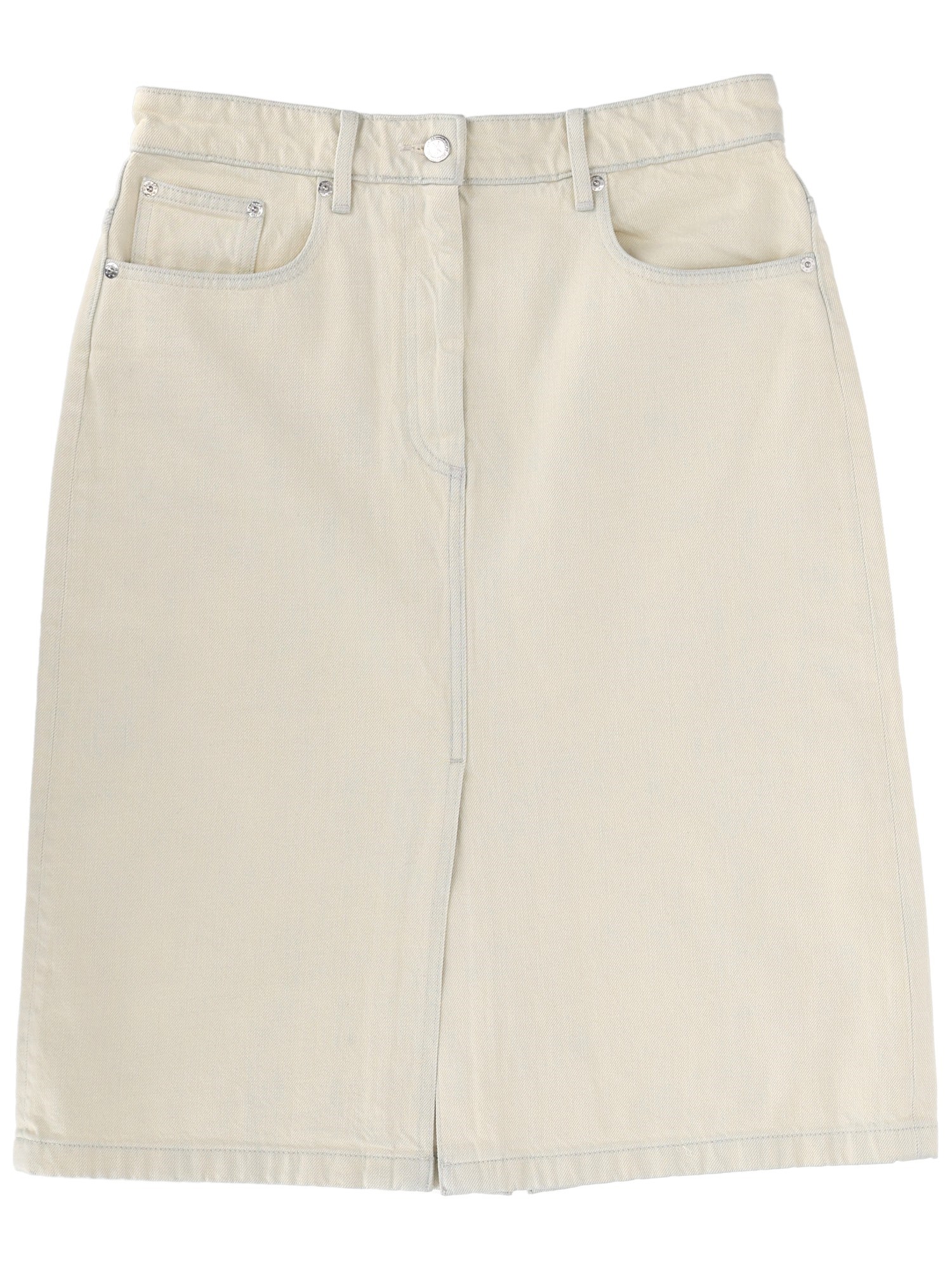 A. p.c. denim midi skirt