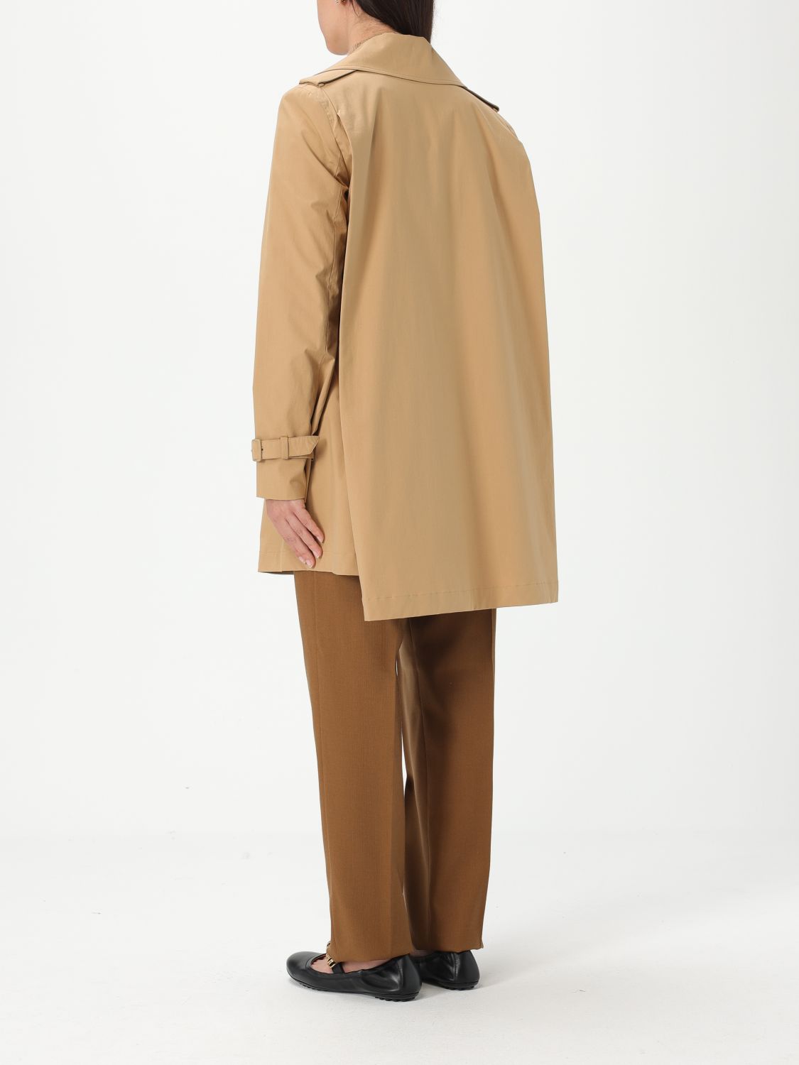 Coat MAX MARA Woman color Leather