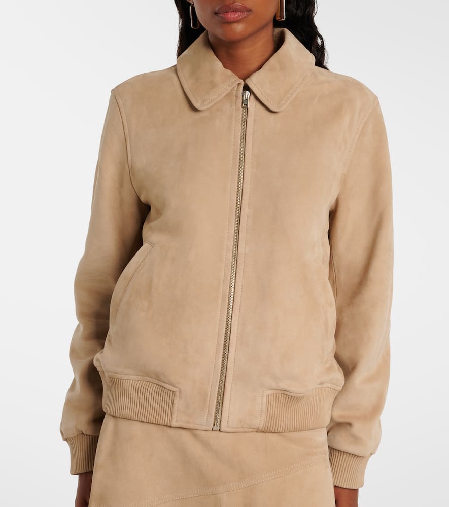 Suede bomber jacket