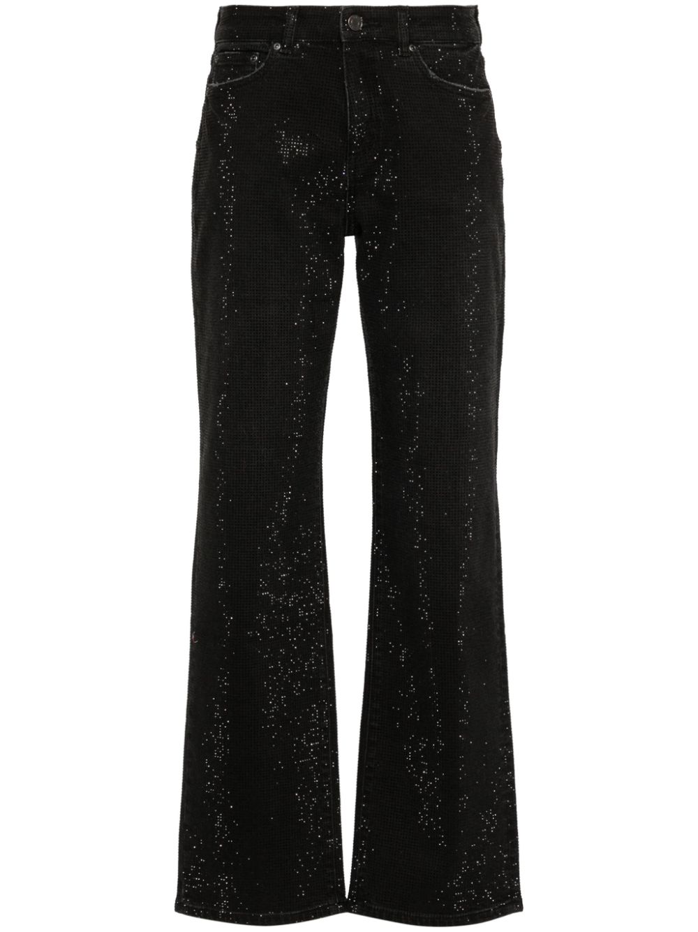 Crystal-embellished jeans - Black
