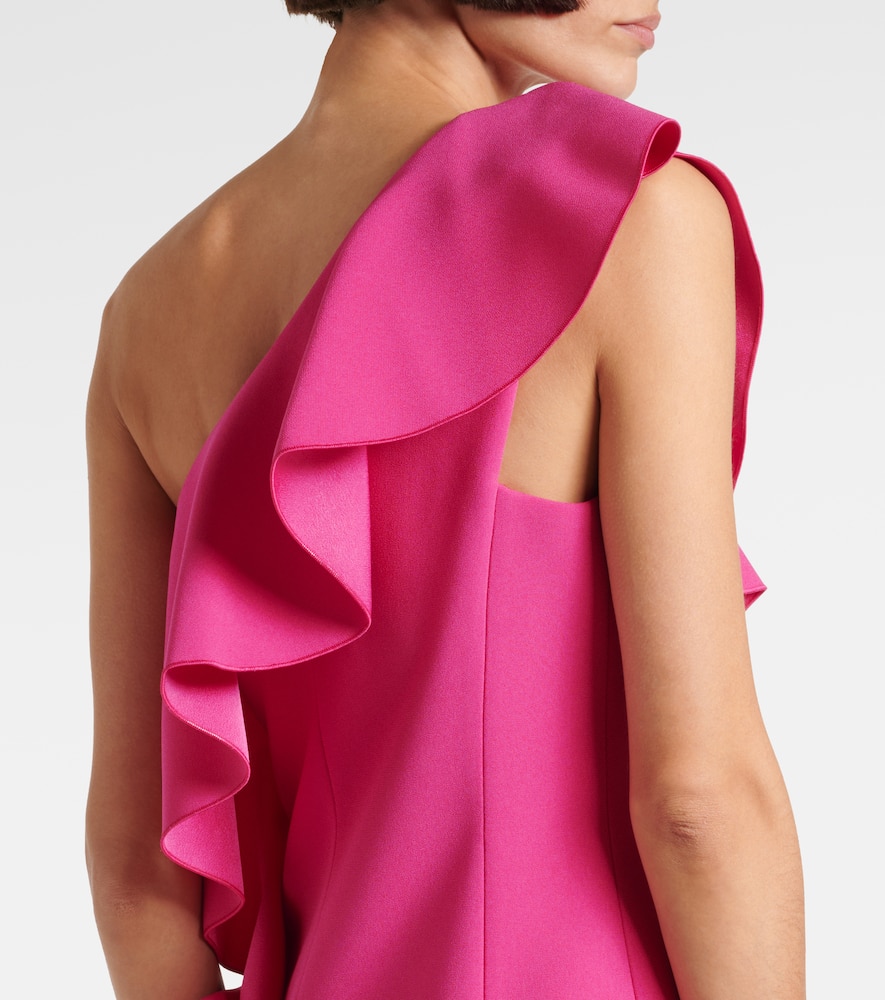 Giacomo ruffled sable minidress