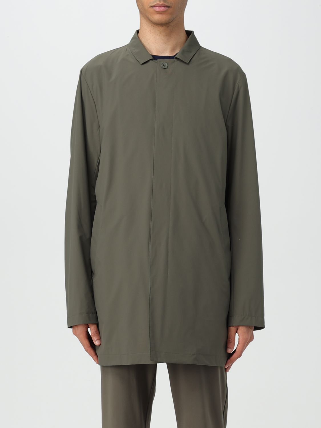 Coat Men color Green