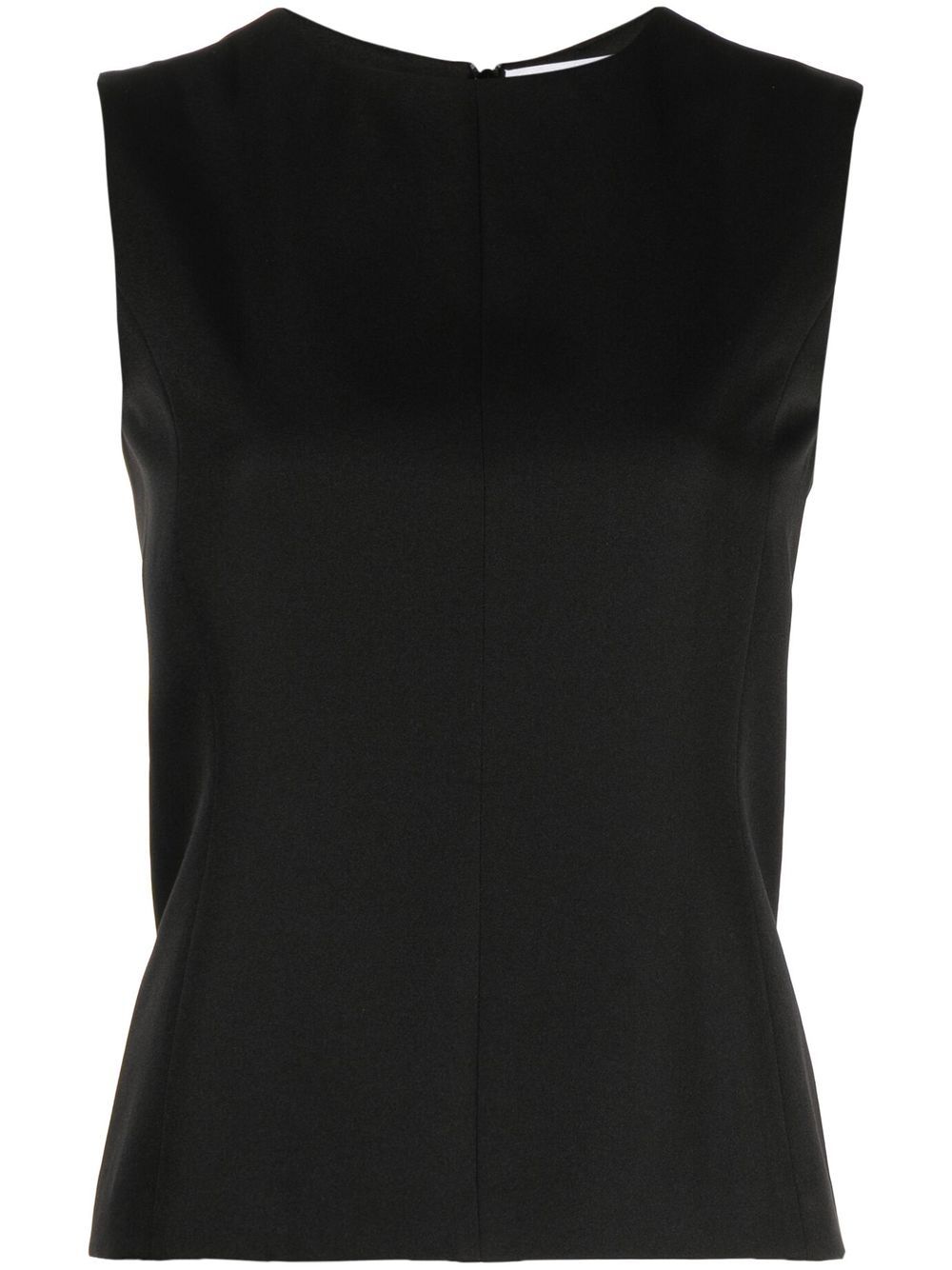 Reverse detail sleeveless top - Black