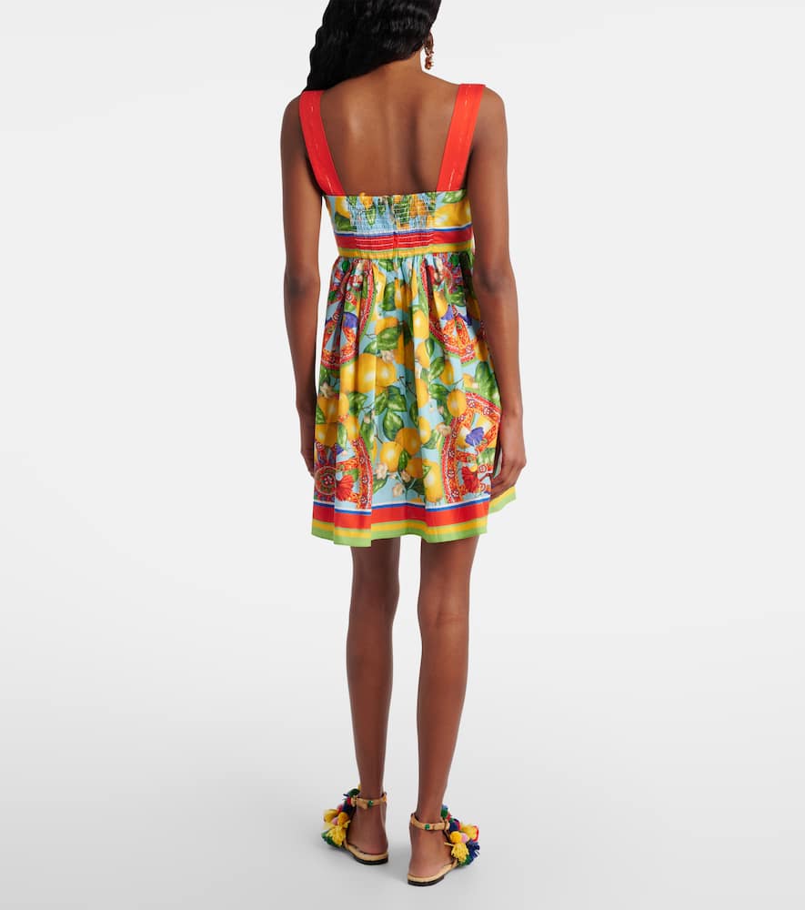 Printed cotton mini dress