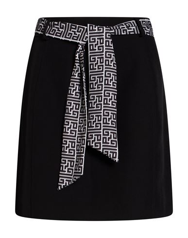 Woman Mini skirt Black Size 6 Polyester, Elastane