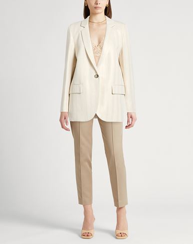 Easy Woman Blazer Platinum Size 6 Cotton, Linen
