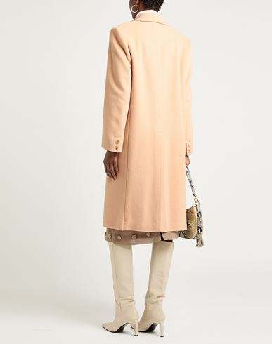 Forte_forte Woman Coat Sand Size 2 Virgin Wool, Polyamide, Cashmere