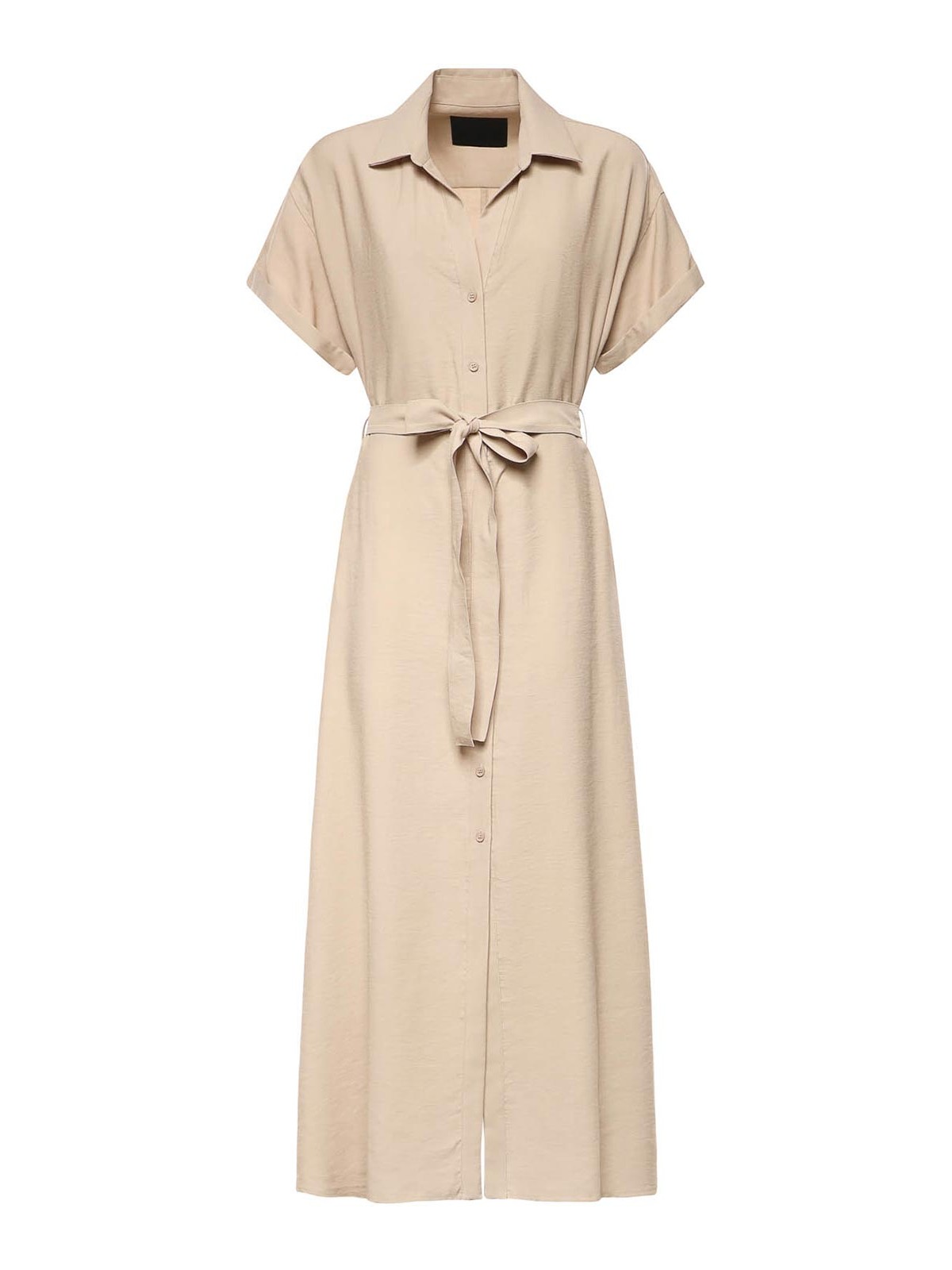 Long Viscose Gabardine Dress